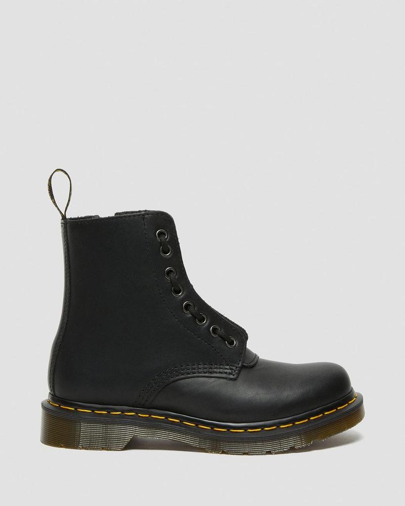 Women's Dr Martens 1460 Pascal Nappa Winter Boots Black | AU 289PJJ